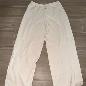 White Wide-Leg Pants